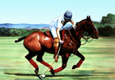 Polo, Equine Art - Forehand Shot